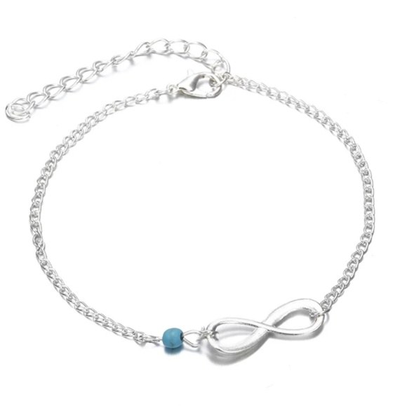 Simple Minimalist Dainty Infinity Anklet - Picture 2 of 5